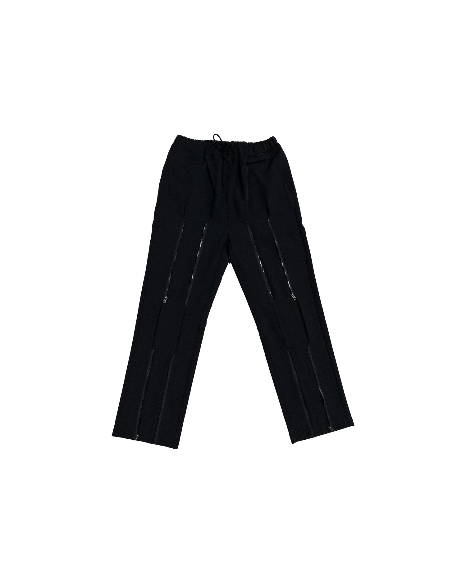 KAMIYA SIDE DOUBLE ZIP PANTS BLACK KAMIYA SIDE DOUBLE ZIP PANTS BLACK